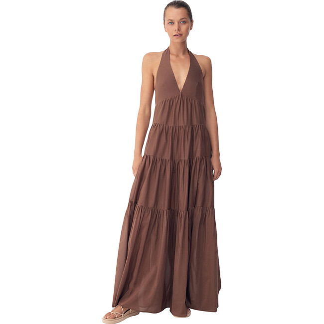 Women's Dillon Maxi, Chocolate - Dresses - 1