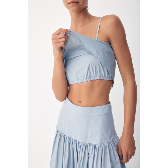 Women's Eve Top, Grey Blue - Blouses - 6