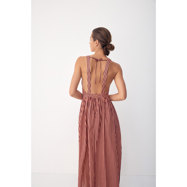 Women's Dahlia Dress, Mimosa Stripe - Dresses - 6