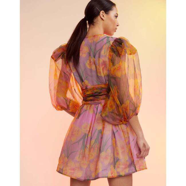Women's Daffodil Organza Wrap Dress, Pink - Dresses - 5