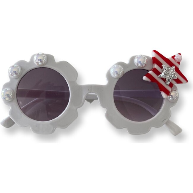 Stars and Stripes Cami Flower Sunnies, White