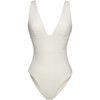 Women's Georgia Plunge One Piece, Ivory - One Pieces - 1 - thumbnail