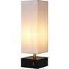 Colette 14.5" Modern Metal Table Lamp with USB Port, Black/White - Lighting - 1 - thumbnail