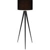 Romanza 61.81" Postmodern Tripod Floor Lamp with Drum Shade, Matte Black - Lighting - 1 - thumbnail