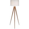 Romanza 61.81" Postmodern Tripod Floor Lamp with Drum Shade, Natural/White - Lighting - 1 - thumbnail