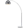 Arquer Arc Floor Lamp With Chrome Finished Shade And White Marble Base - Lighting - 1 - thumbnail