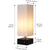 Colette 14.5" Modern Metal Table Lamp with USB Port, Black/White - Lighting - 3