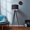 Romanza 61.81" Postmodern Tripod Floor Lamp with Drum Shade, Matte Black - Lighting - 2