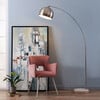 Arquer Arc 68.1" Metal Floor Lamp with Bell Shade, Polished Nickel - Lighting - 2