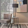 Shenna Floor Lamp with Table and Built-In USB, Faux Marble/Black - Lighting - 2