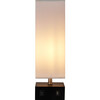 Colette 14.5" Modern Metal Table Lamp with USB Port, Black/White - Lighting - 4