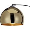 Arquer Arc Floor Lamp With Gold Shade And Black Marble Base - Lighting - 4