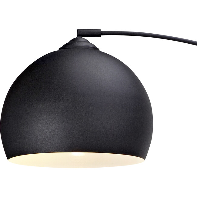 Arquer Arc Floor Lamp With Black Shade And Black Marble Base - Lighting - 4