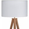 Romanza 61.81" Postmodern Tripod Floor Lamp with Drum Shade, Natural/White - Lighting - 4