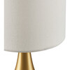 Sarah Metal Table Lamp with Touch Light, Cream Fabric Shade, Polish Brass Finish - Lighting - 4