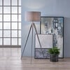 Romanza 62" Postmodern Tripod Floor Lamp with Drum Shade, Gray - Lighting - 2