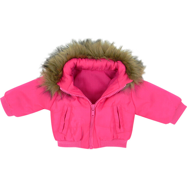 18" Doll, Fuchsia Puffy Jacket - Hot Pink