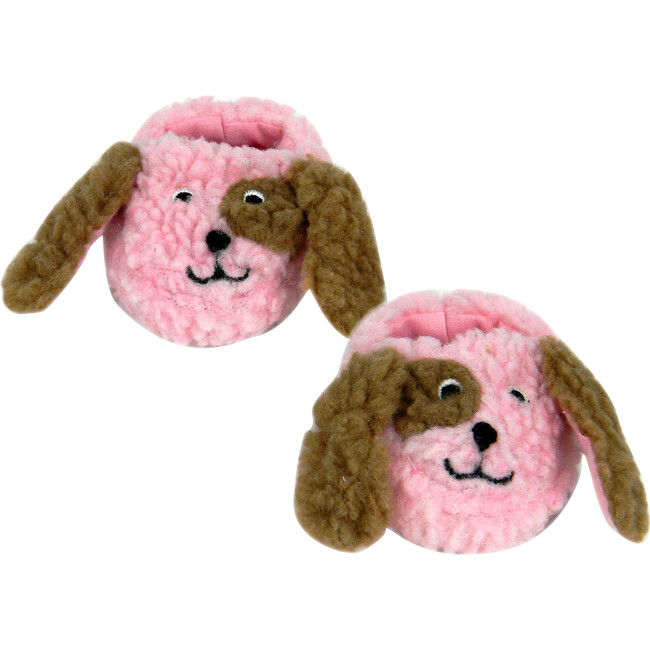 18" Doll, Puppy Dog Slippers, Pink