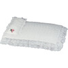 18" Doll, 2 pc White Eyelet Bedding, White - Doll Accessories - 2