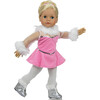 18" Doll, Ice Skating Gown, Panties, Ponytail Holder, Silver Ice Skates & Tights - Doll Accessories - 2