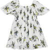 Mini Glenda Dress, Warped Lily Optic White Multi - Dresses - 1 - thumbnail