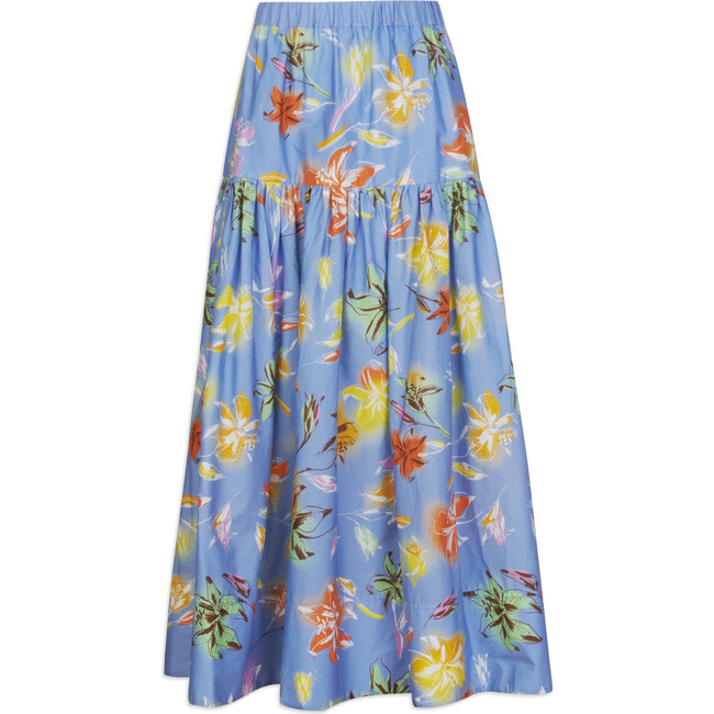 Women's Lara Skirt, Lily Haze Oxford Blue Multi - Skirts - 1