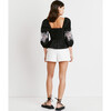 Women's Eliana Top, Black/White - Blouses - 3
