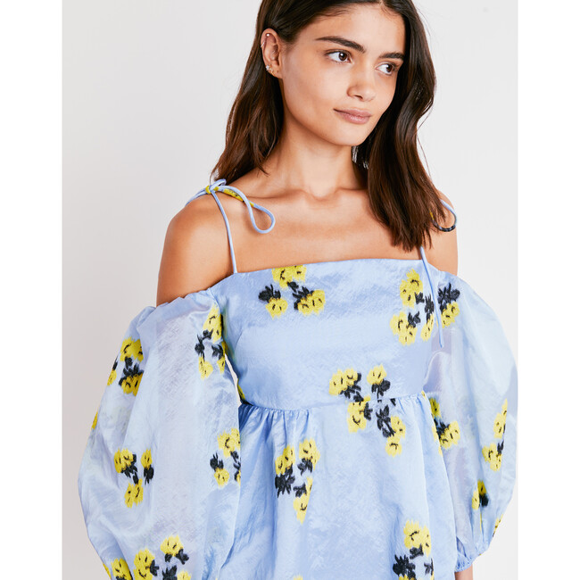 Women's Marisa Dress, Summer Blossom Oxford Blue - Dresses - 3