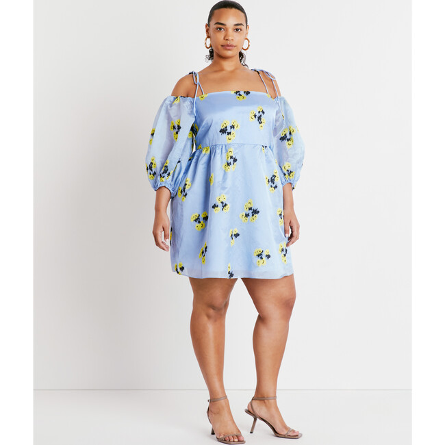 Women's Marisa Dress, Summer Blossom Oxford Blue - Dresses - 4