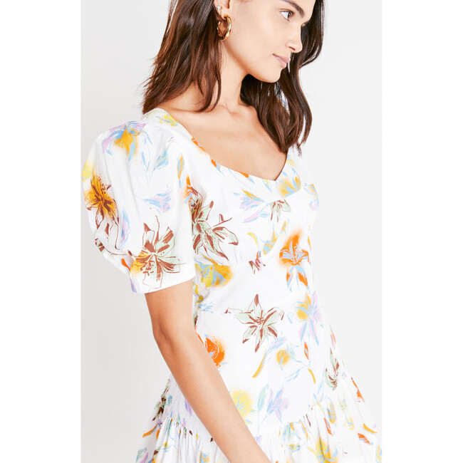 Women's Tiana Dress, Lily Haze Optic White Multi - Dresses - 6
