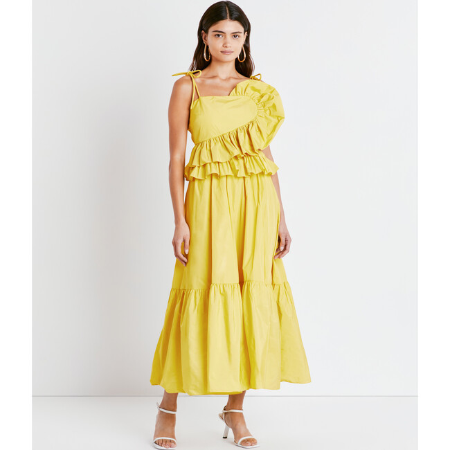 Women's Delphine Dress, Lemon - Dresses - 2