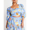 Women's Aileen Top, Lily Haze Oxford Blue Multi - Blouses - 6