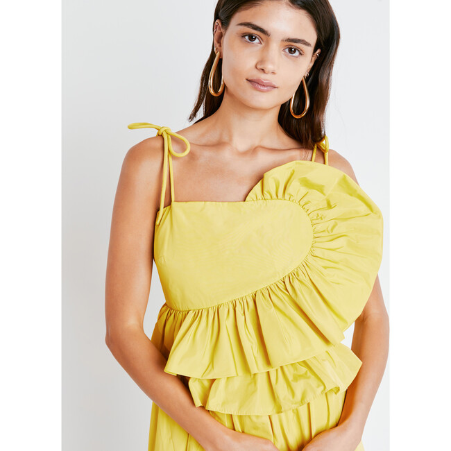 Women's Delphine Dress, Lemon - Dresses - 3