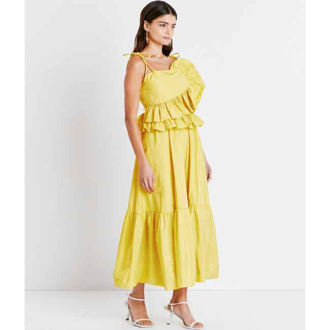 Women's Delphine Dress, Lemon - Dresses - 4