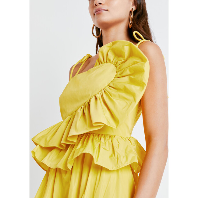 Women's Delphine Dress, Lemon - Dresses - 7