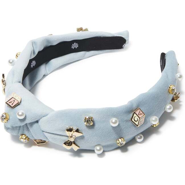 Kids Baby Shower Knotted Headband, Blue