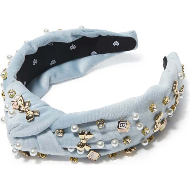 Women's Baby Shower Knotted Headband, Blue