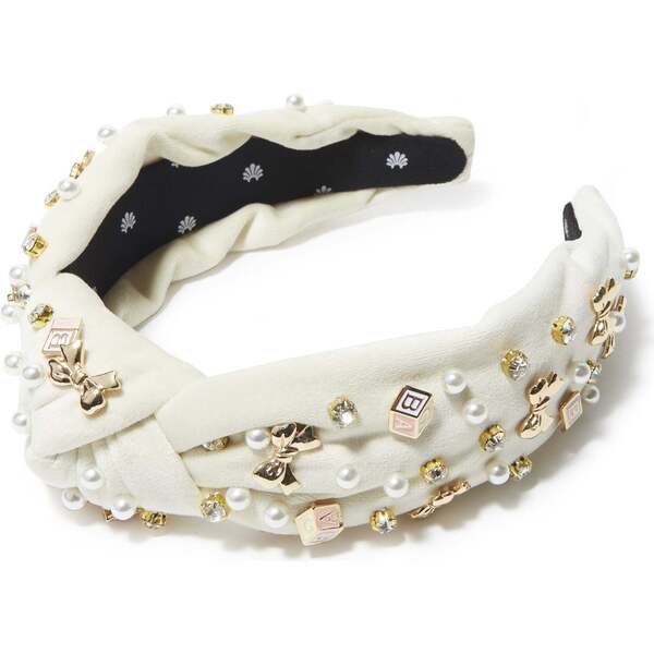 Women's Baby Shower Knotted Headband, White Lele Sadoughi Mommy & Me