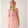 Pink Blossom Sequin Embroidered Girls Party Dress - Dresses - 2
