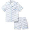 Minnow x Petite Plume Botanical Block Print Short Set - Pajamas - 1 - thumbnail