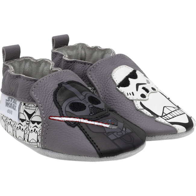 The Empire Soft Sole Shoes, Grey - Crib Shoes - 1 - zoom