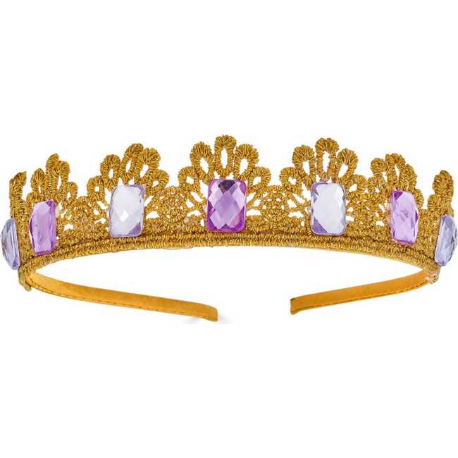 Princess Crown Headband, Purple Gem