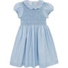 Willow Rose Hand Smocked Dress, Cornflower Blue - Dresses - 1 - thumbnail