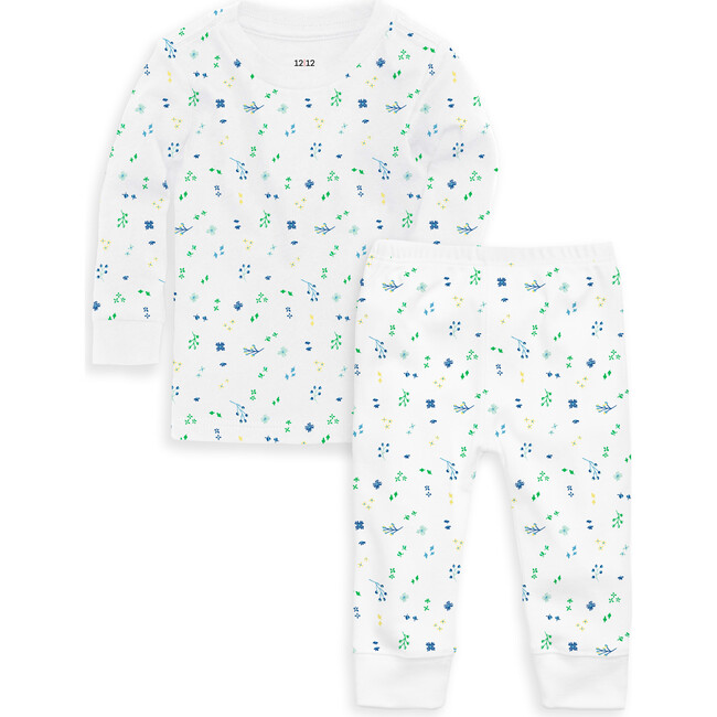 The Organic Long Sleeve Pajama Set, Tiny Floral