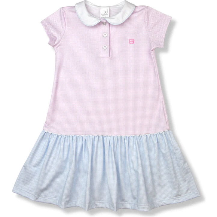 Darla Dress, Pink and Blue Mini Gingham - Dresses - 1