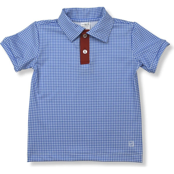 Parker Polo, Royal and Red Mini Gingham