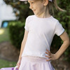 Bridget Basic T, White Pink & Blue Mini Gingham - Tees - 2