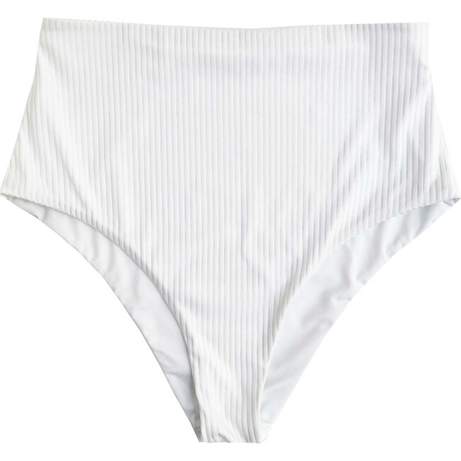 Women's Zuma Rib High Waisted Bikini Bottom, Egret