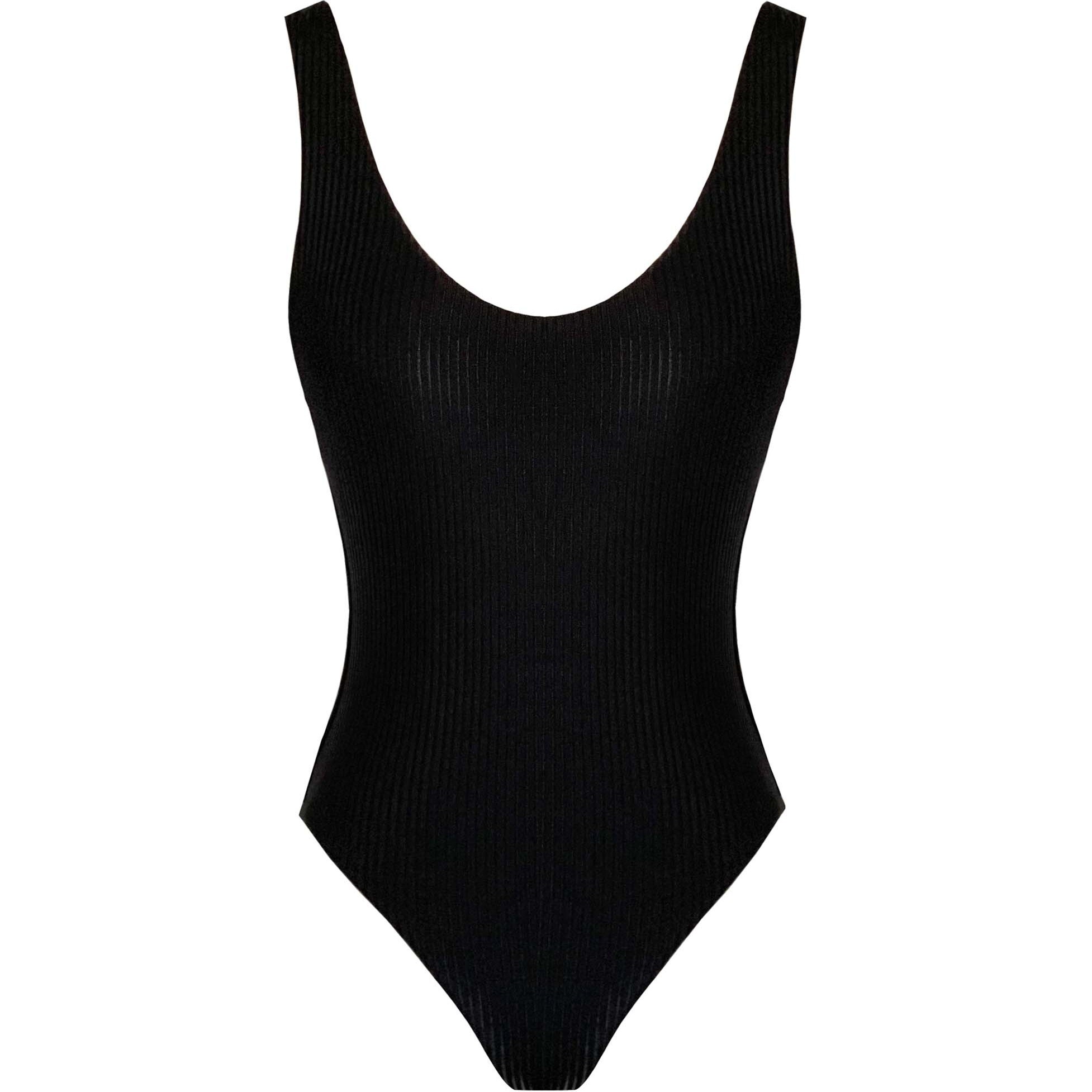 Women's La Piedra Rib One Piece, Black - One Pieces - 1