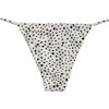 Women's Sunset Bikini Bottom Dotted Print, Ivory Black - Two Pieces - 4 - thumbnail